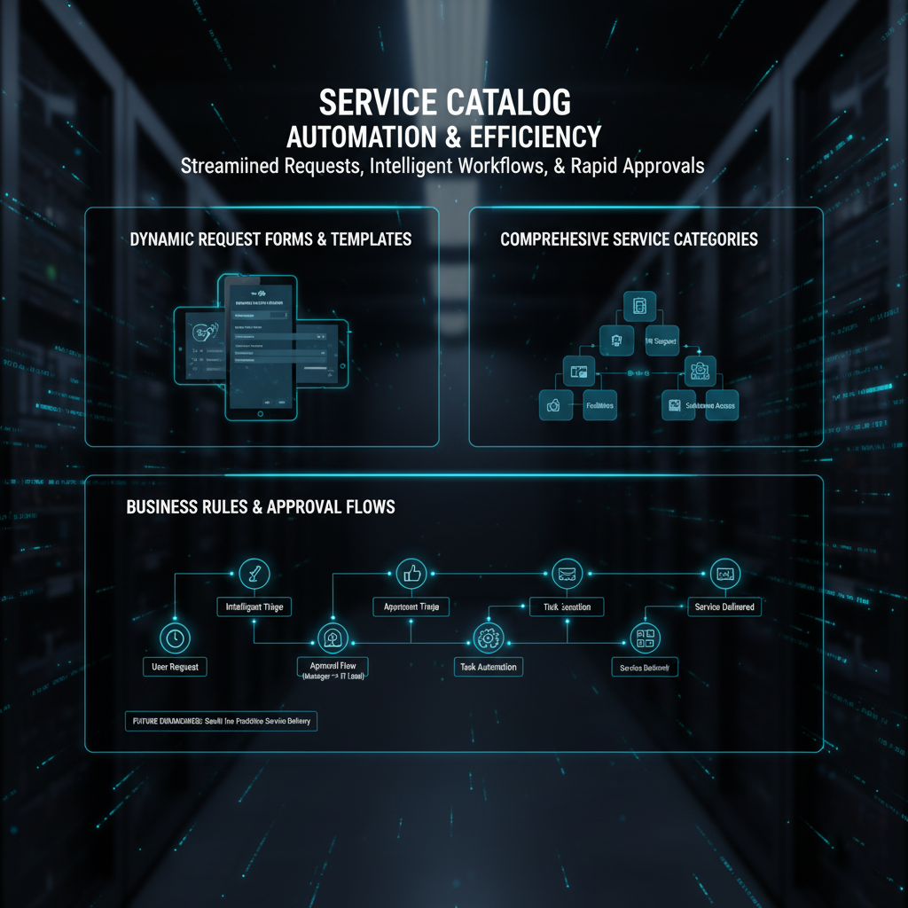 Screenshot of a user-facing service catalog portal